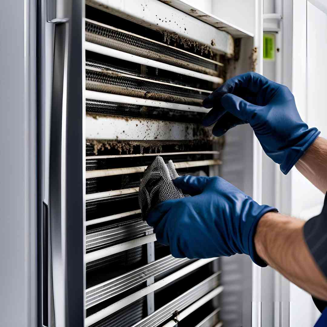 Refrigerator Not Cooling? Top 5 Reasons for Abilene Homes 2 Dirty refrigerator condenser coils covered in dust causing refrigerator not cooling properly